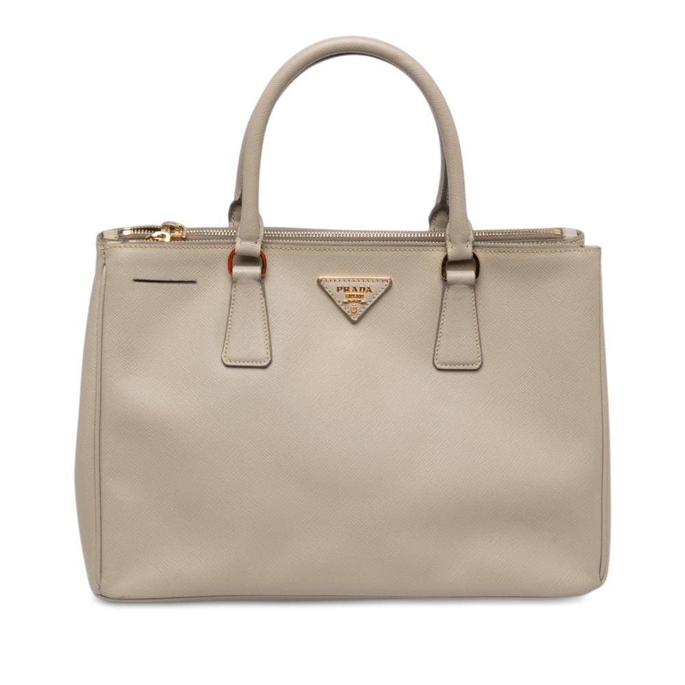 Pre-Loved Prada Medium Saffiano Lux Galleria Double Zip Satchel
